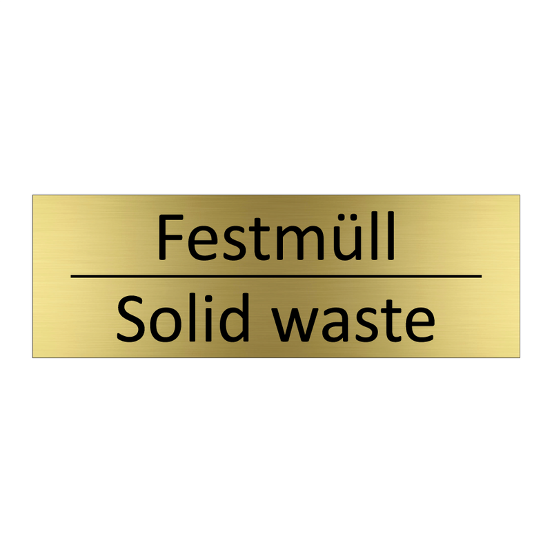 Festmüll - Solid waste
