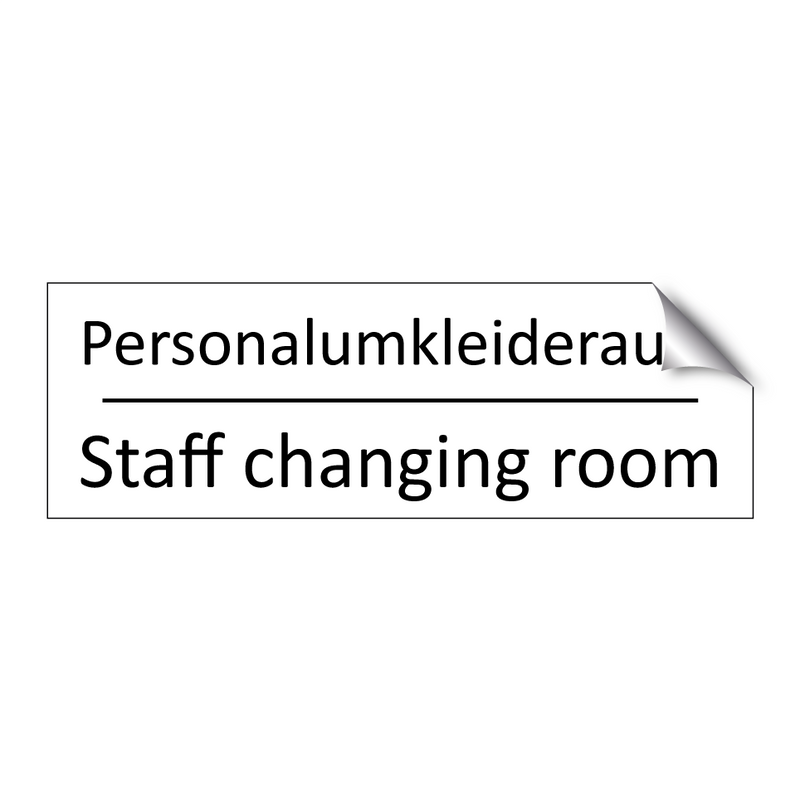 Personalumkleideraum - Staff changing room