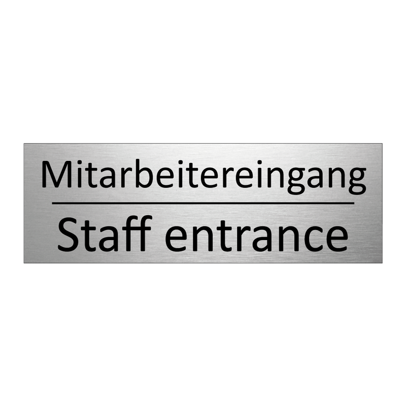 Mitarbeitereingang - Staff entrance