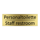 Personaltoilette - Staff restroom