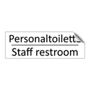 Personaltoilette - Staff restroom