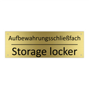 Aufbewahrungsschließfach - Storage locker