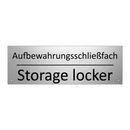Aufbewahrungsschließfach - Storage locker