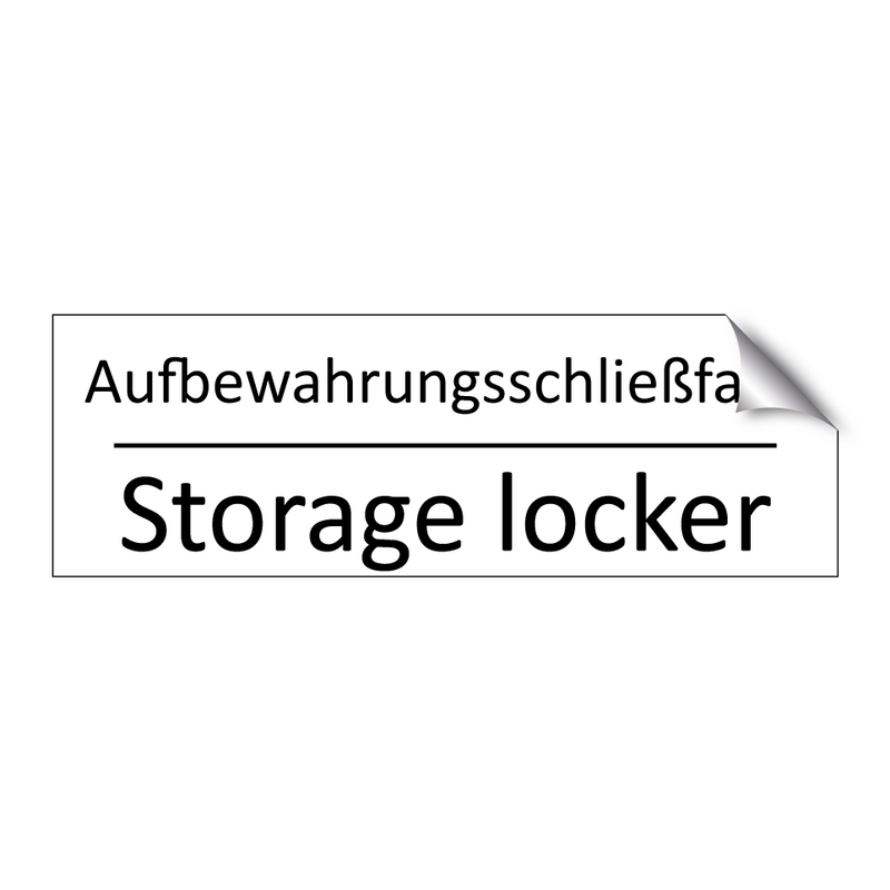 Aufbewahrungsschließfach - Storage locker