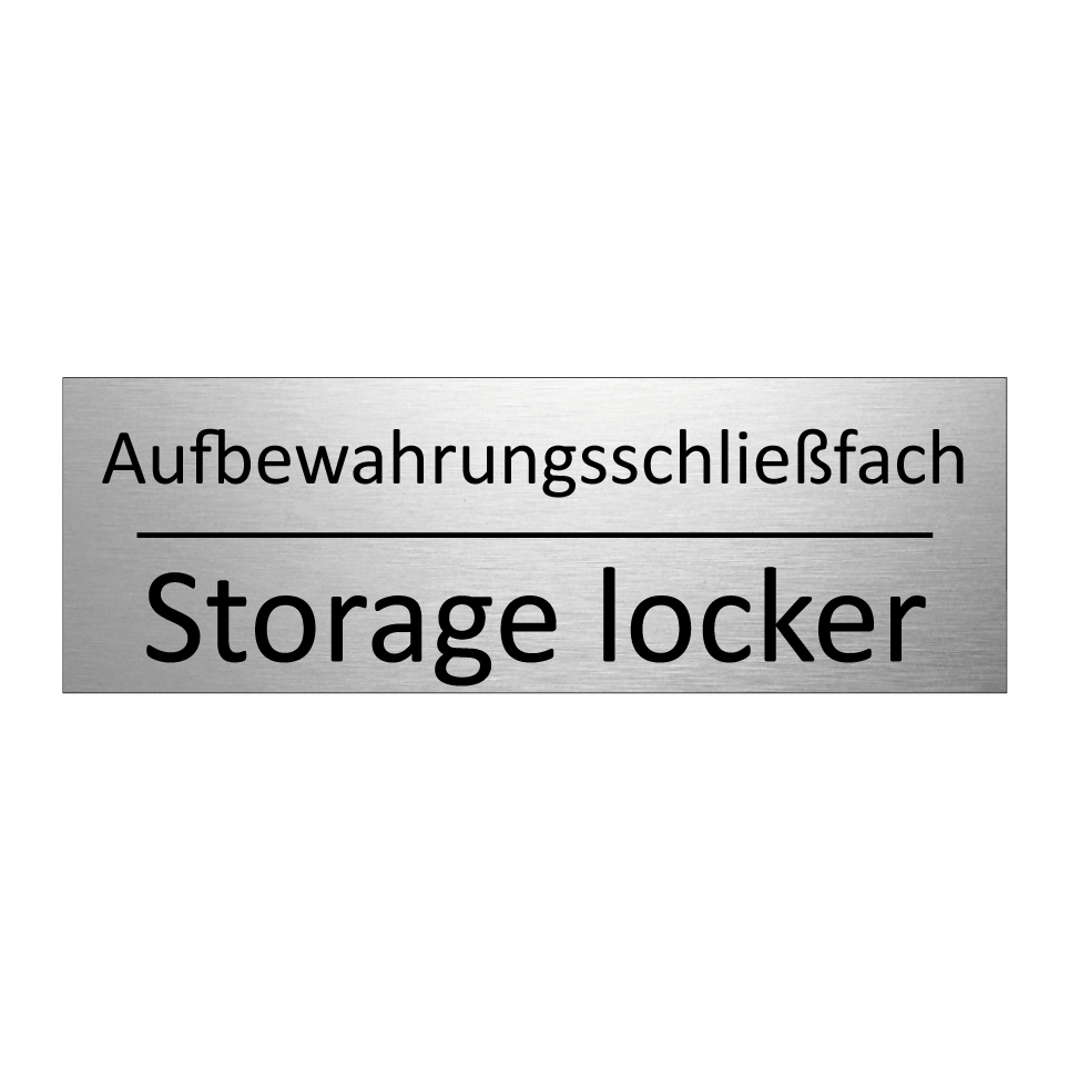 Aufbewahrungsschließfach - Storage locker Schild | SignOnline | DE-I3375