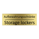 Aufbewahrungsschränke - Storage lockers