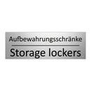 Aufbewahrungsschränke - Storage lockers