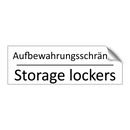 Aufbewahrungsschränke - Storage lockers