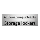 Aufbewahrungsschränke - Storage lockers