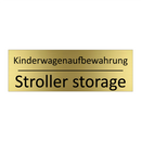 Kinderwagenaufbewahrung - Stroller storage