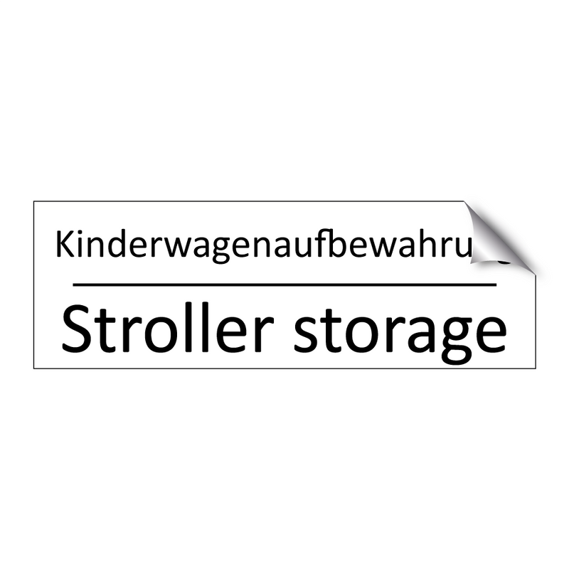 Kinderwagenaufbewahrung - Stroller storage