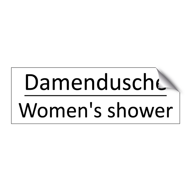 Damendusche - Women's shower
