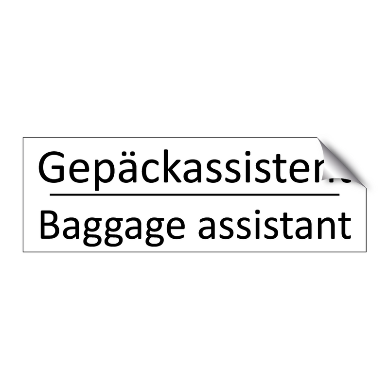 Gepäckassistent - Baggage assistant