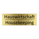 Hauswirtschaft - Housekeeping