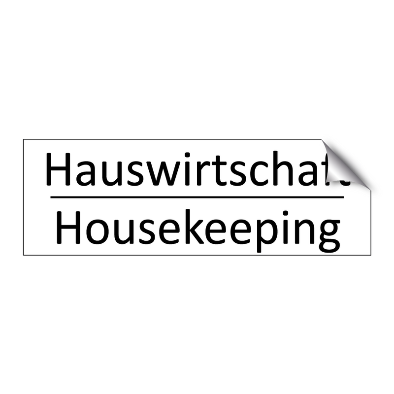 Hauswirtschaft - Housekeeping