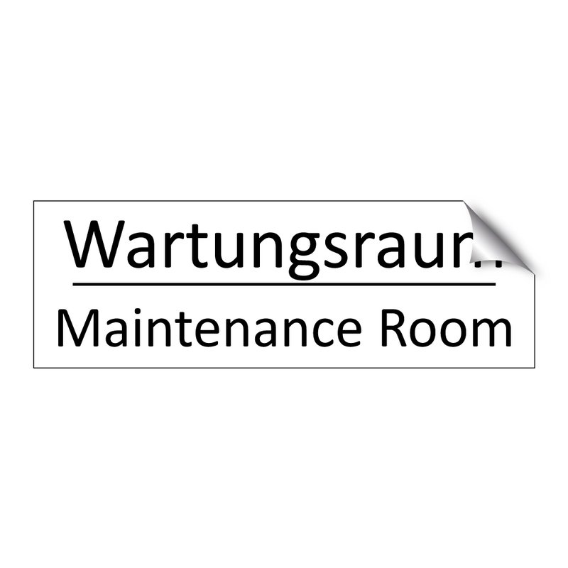 Wartungsraum - Maintenance Room