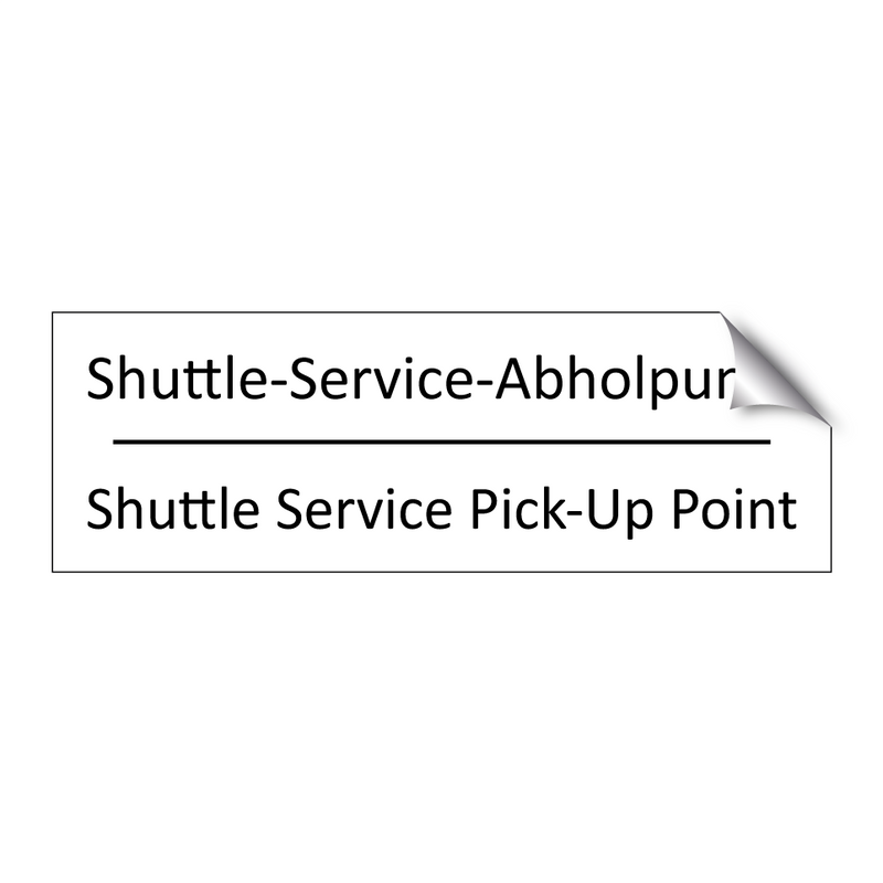 Shuttle-Service-Abholpunkt - Shuttle Service Pick-Up Point