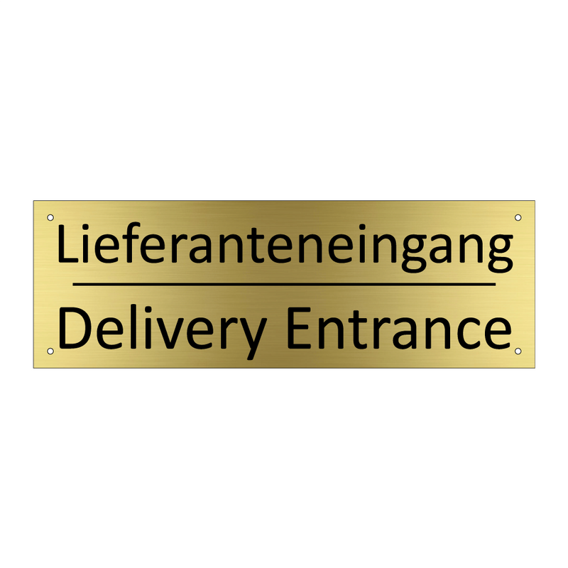 Lieferanteneingang - Delivery Entrance