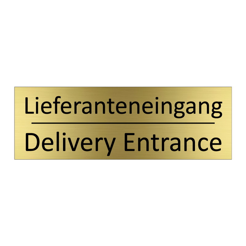 Lieferanteneingang - Delivery Entrance