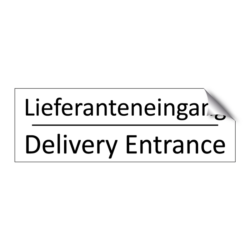 Lieferanteneingang - Delivery Entrance