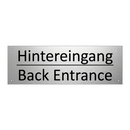 Hintereingang - Back Entrance