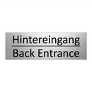 Hintereingang - Back Entrance