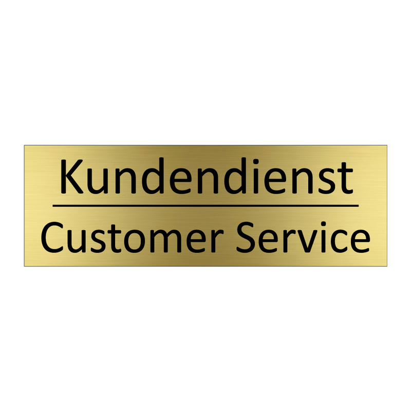 Kundendienst - Customer Service