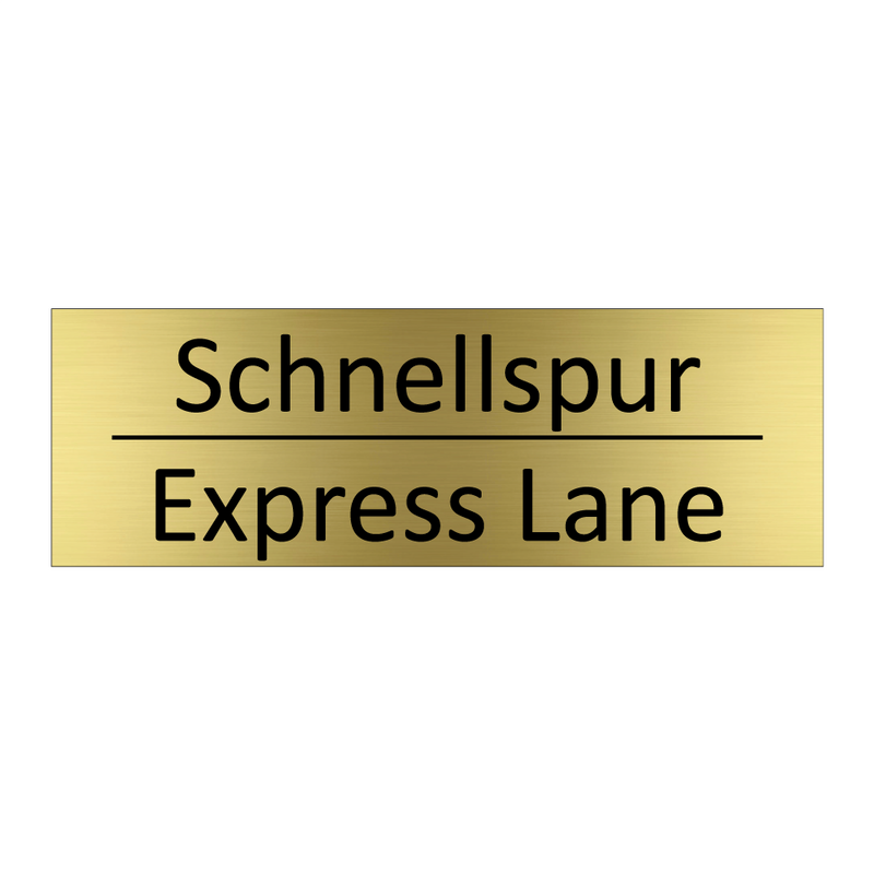 Schnellspur - Express Lane