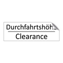 Durchfahrtshöhe - Clearance