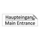 Haupteingang - Main Entrance