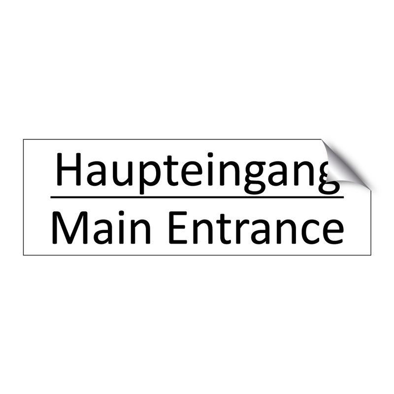 Haupteingang - Main Entrance