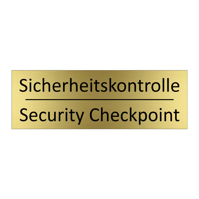 Sicherheitskontrolle - Security Checkpoint