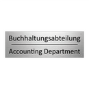 Buchhaltungsabteilung - Accounting Department