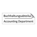 Buchhaltungsabteilung - Accounting Department