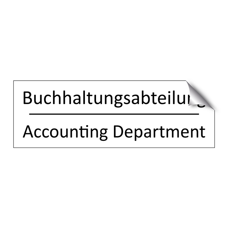 Buchhaltungsabteilung - Accounting Department