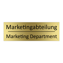 Marketingabteilung - Marketing Department