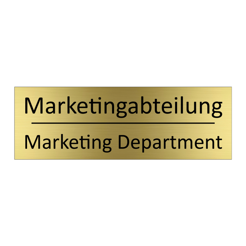 Marketingabteilung - Marketing Department