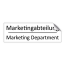 Marketingabteilung - Marketing Department