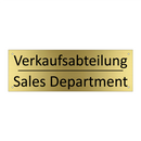 Verkaufsabteilung - Sales Department
