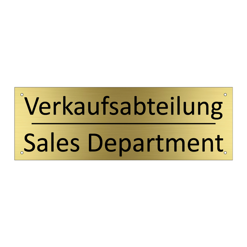 Verkaufsabteilung - Sales Department