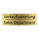 Verkaufsabteilung - Sales Department