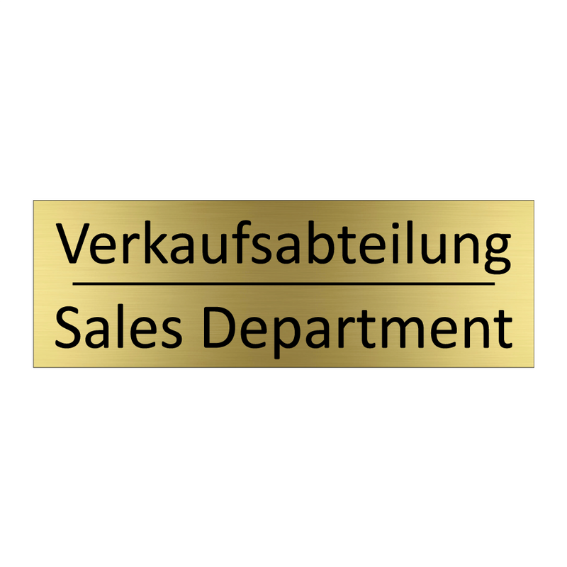 Verkaufsabteilung - Sales Department