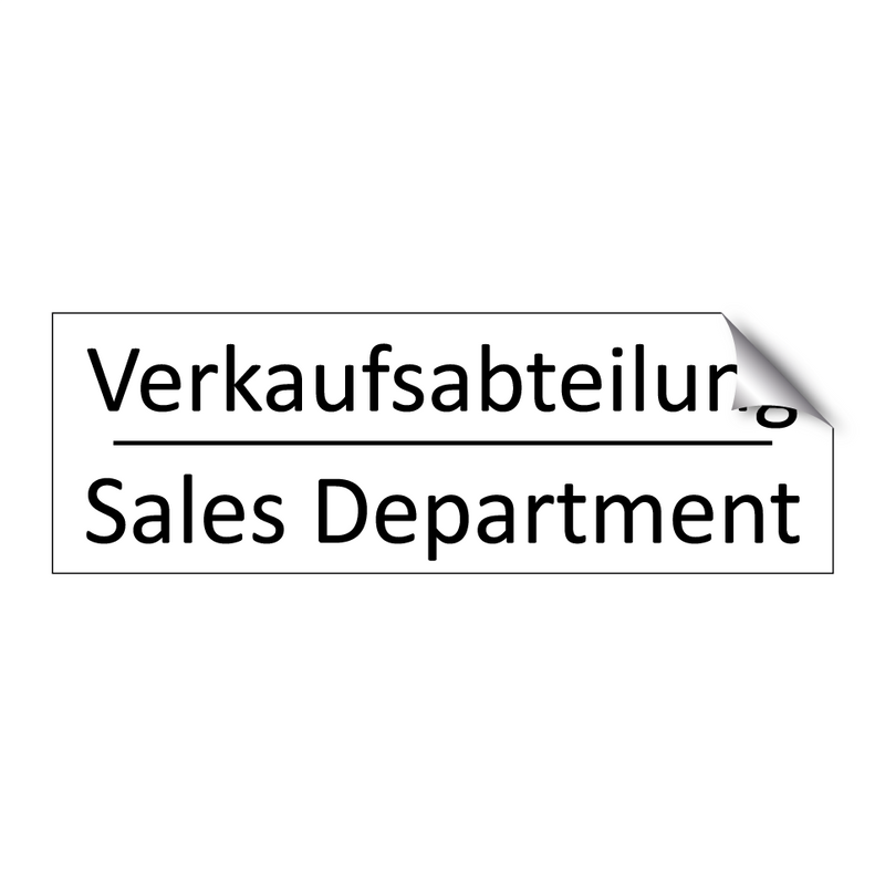 Verkaufsabteilung - Sales Department