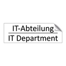 IT-Abteilung - IT Department