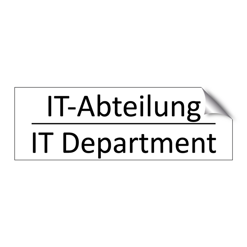 IT-Abteilung - IT Department