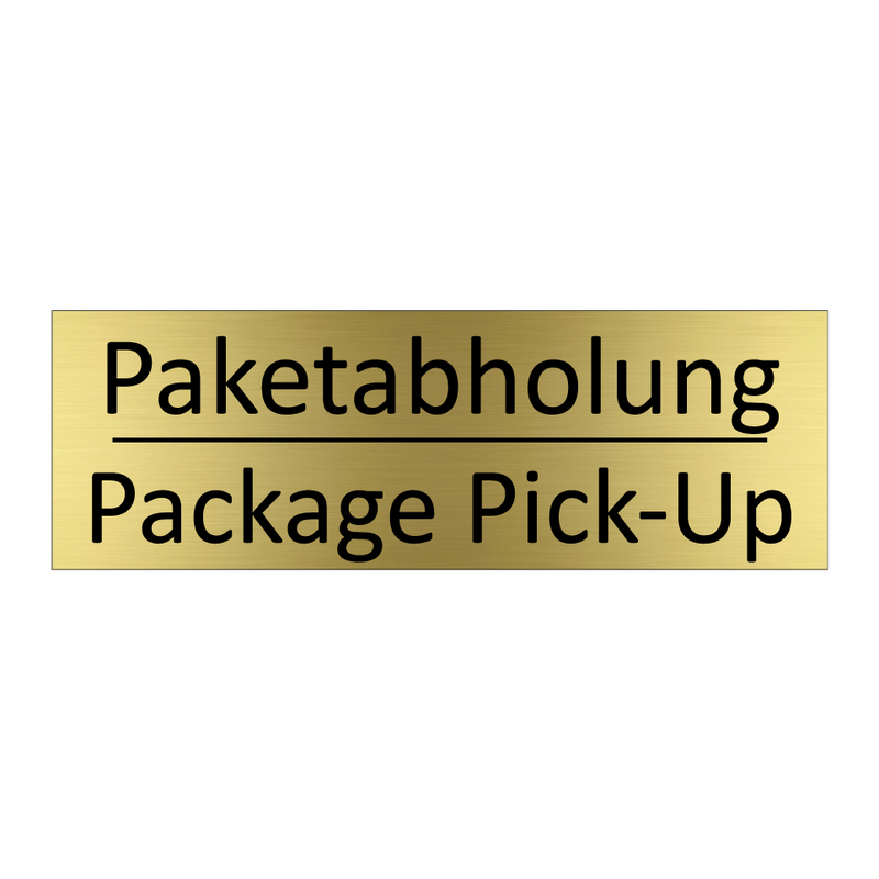 Paketabholung - Package Pick-Up