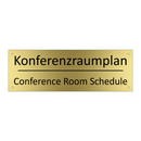 Konferenzraumplan - Conference Room Schedule