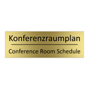 Konferenzraumplan - Conference Room Schedule