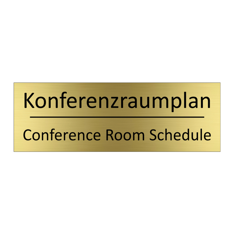 Konferenzraumplan - Conference Room Schedule