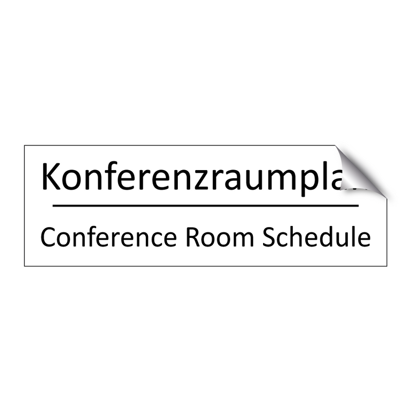 Konferenzraumplan - Conference Room Schedule